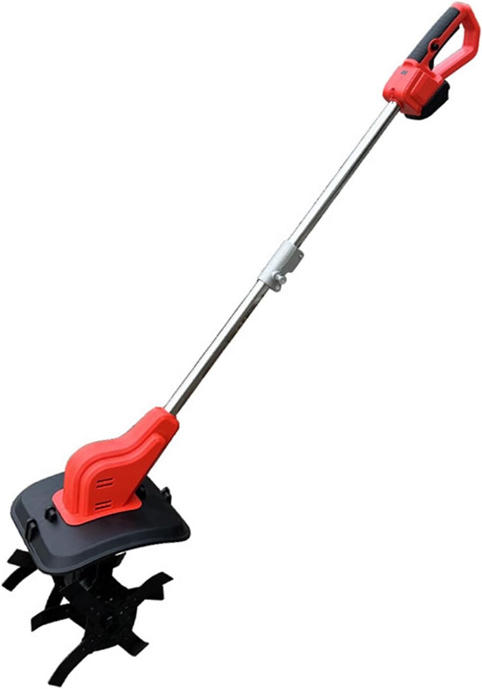 TIKATARER motoculteur, 24 cm – 30 cm | ABS, Rouge/Noir/Argent – Cultivateur de électrique | Largeur de Labourage de (Prise UE)