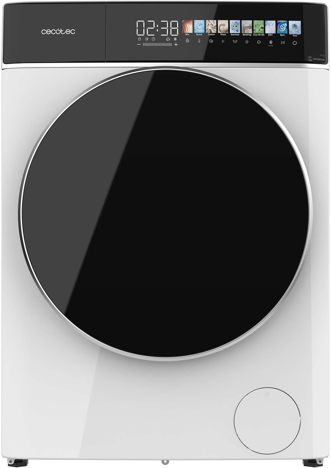 Cecotec lave-linge, machine à laver – 1400 tr/min | Noir/Blanc, Bolero DressCode 9900 Inverter FullColor A – 11 programmes | faible consommation