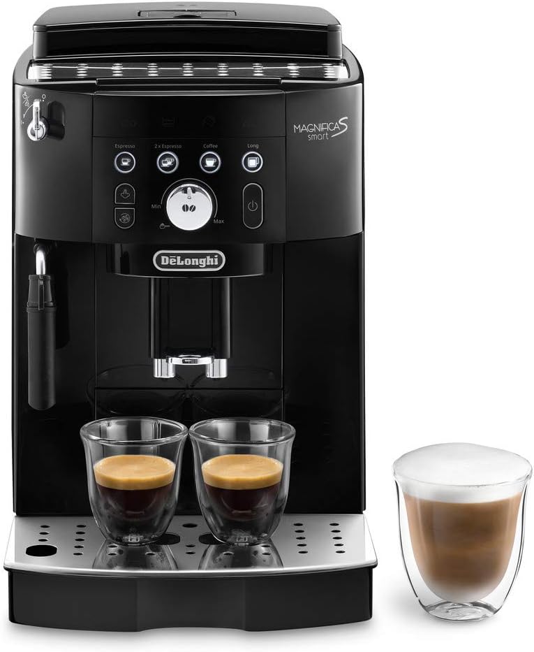 machine à café De'Longhi | cafetière, 1.8 L – 1450 W | Noir, Magnifica S Smart Machine a Café Grain ECAM230.13.B – Machine Expresso et Cappuccino