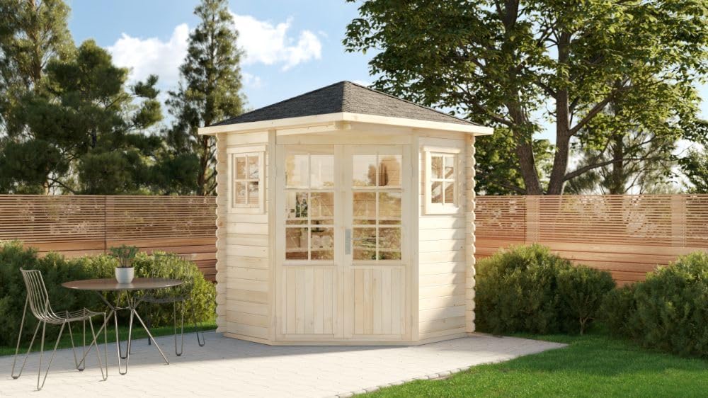 Abris de jardin Alpholz – environ 7,5 m³ | Bois, Abri de Jardin pentagonal Sunny-A en de la Marque – cabanon de Jardin Exterieur