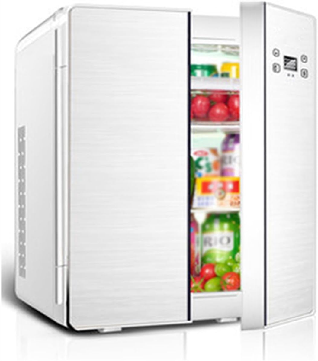 réfrigérateur Yajuer | frigo, Argent – À Double Porte avec Étagères Amovibles | Petit Portable, pour Le Salon – Le Dortoir