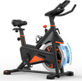 Cardio-training MERACH | Noir/Orange, Vélo d'Appartement avec Résistance Magnétique – Écran LCD | Support Tablette