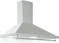 KLARSTEIN hotte aspirante, 90 x 28 x 50 cm (LxHxP) – 90 cm | 591.5 m, Argent – Silencieuse | Hotte de Cuisine