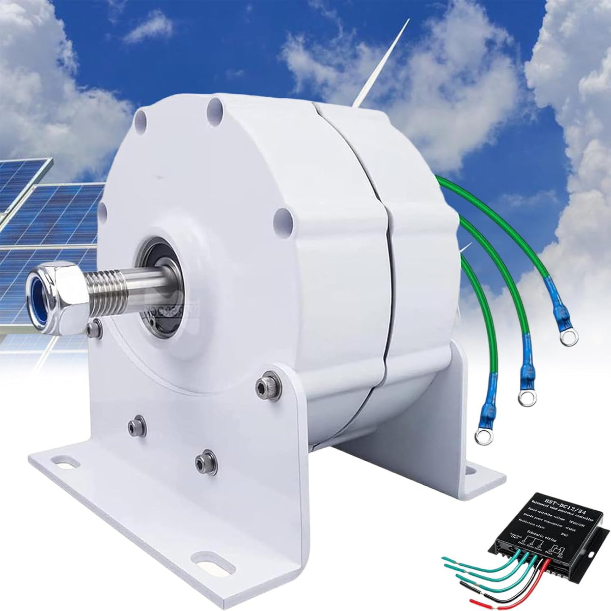 forestalk groupe électrogène, 000 W – 12 V | 24 V, 48 V – 120 V | Blanc/Bleu/Vert, Générateur à aimant permanent