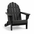 Fauteuil à bascule Adirondack en bois composite noir, 96 x 76 x 103 cm