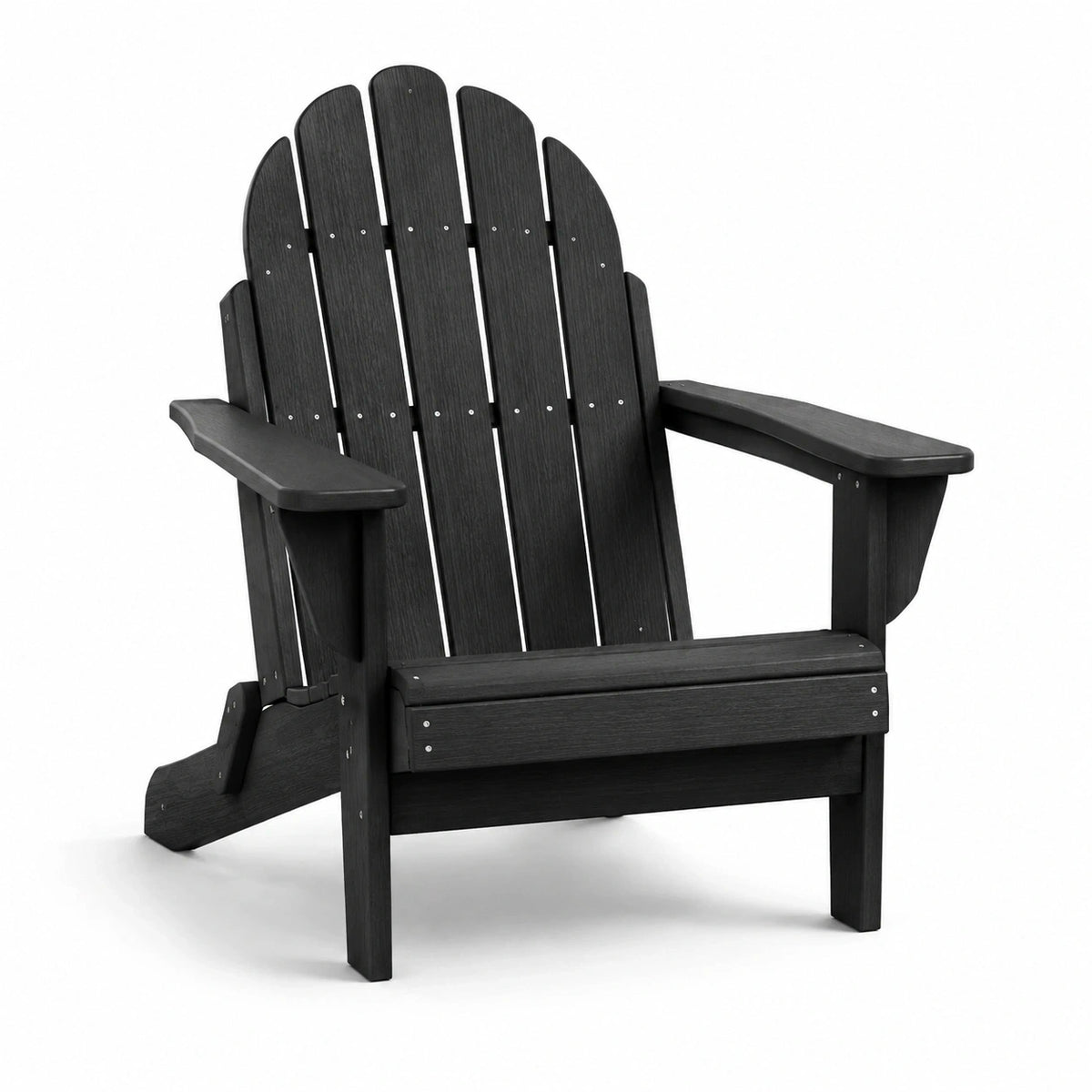 Fauteuil à bascule Adirondack en bois composite noir, 96 x 76 x 103 cm