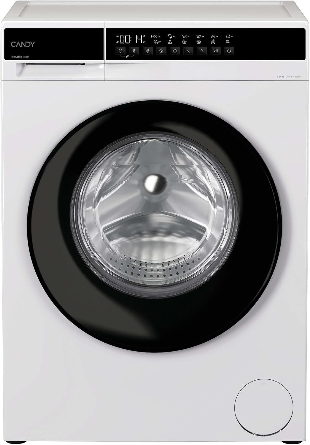 Candy lave-linge, machine à laver – 7 kg | 85 x 60 x 47 cm, Blanc/Noir