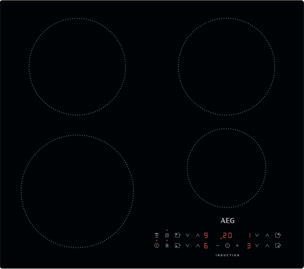 table de cuisson AEG, plaque de cuisson – 60 cm | Noir, Chauffage automatique – Voyants LED