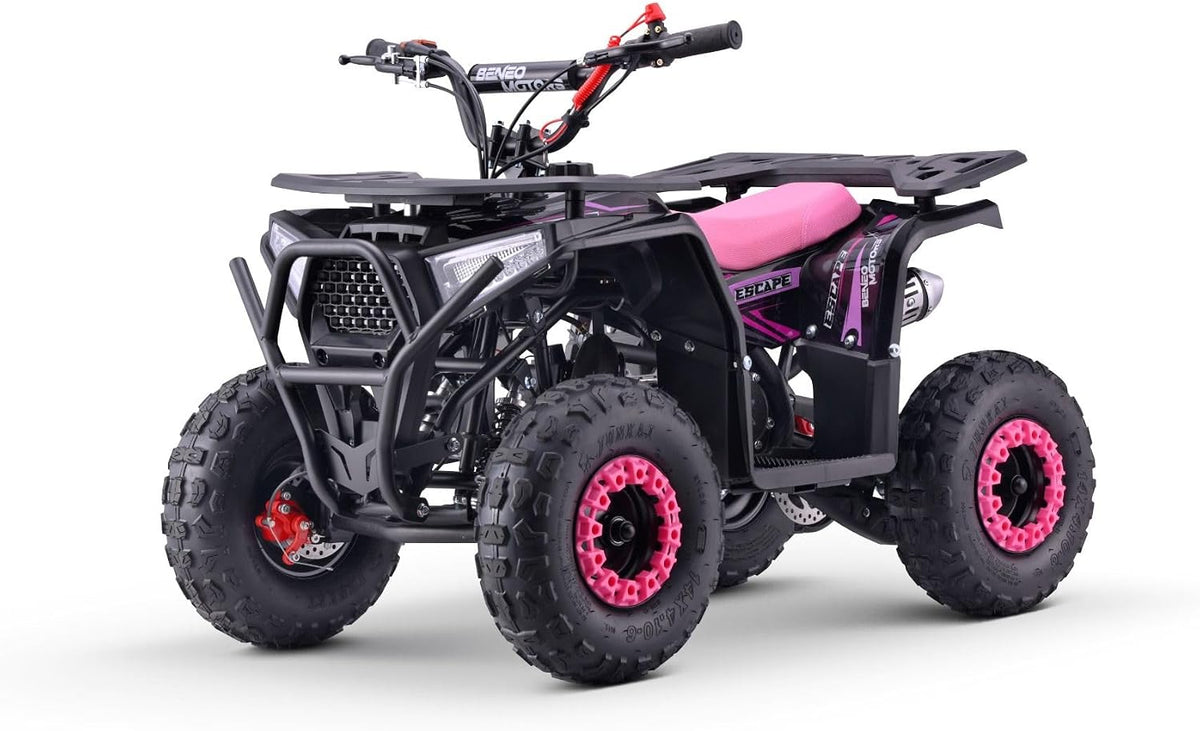 Beneo Motors Quads, 106 x 60,5 x 69 cm – Noir/Rose | ATV - Pocket Quad pour enfants Escape Rose - 49cc