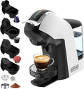 machine à café KOTLIE | cafetière, Noir/Blanc – petites machines à café à capsules automatiques | EM-308B (blanc)