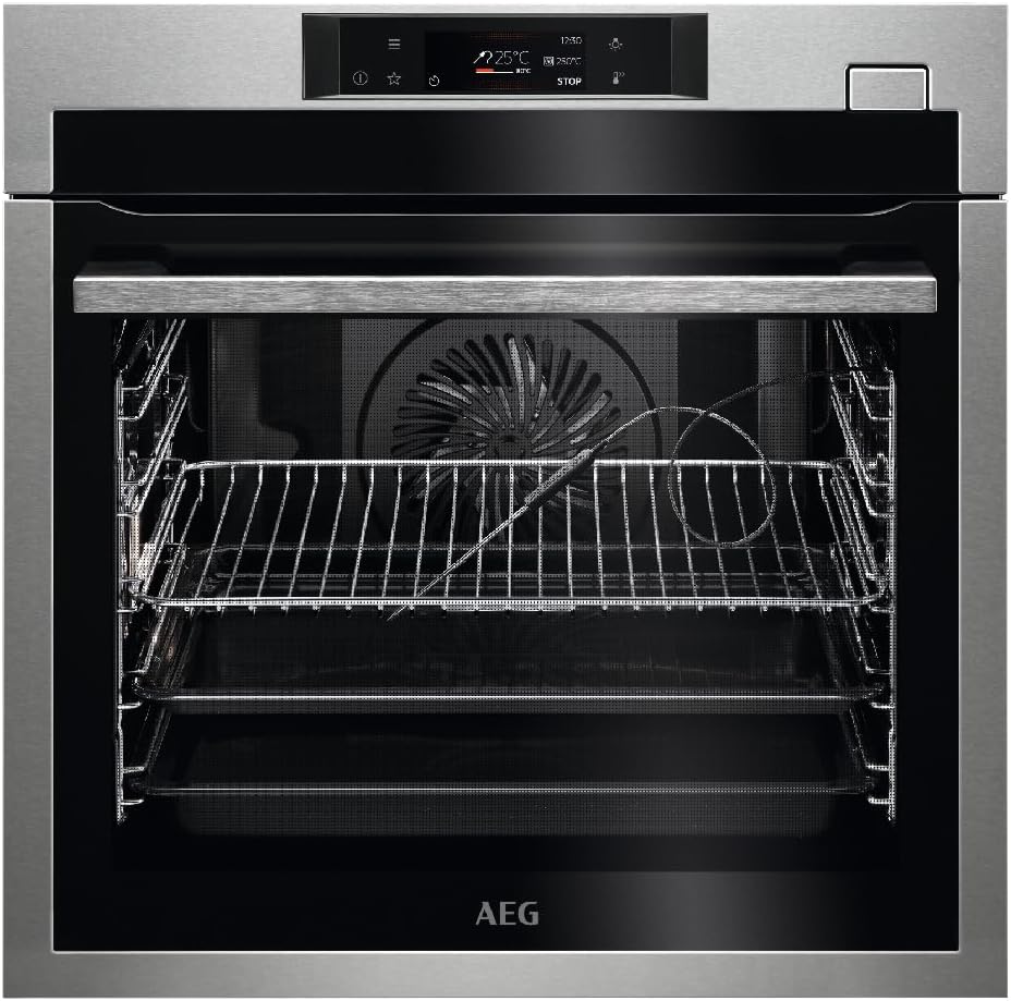 four encastrable AEG | 71 L, Noir/Argent – BPE642120M - Multifonction | Pyrolyse, 12 fonctions – 20 programmes automatiques
