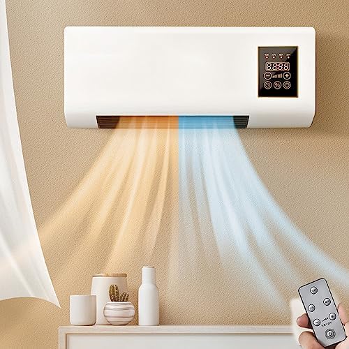 climatiseur, Blanc – Mini mural avec télécommande pour chambre à coucher | salon et bureau, Solution de refroidissement compacte