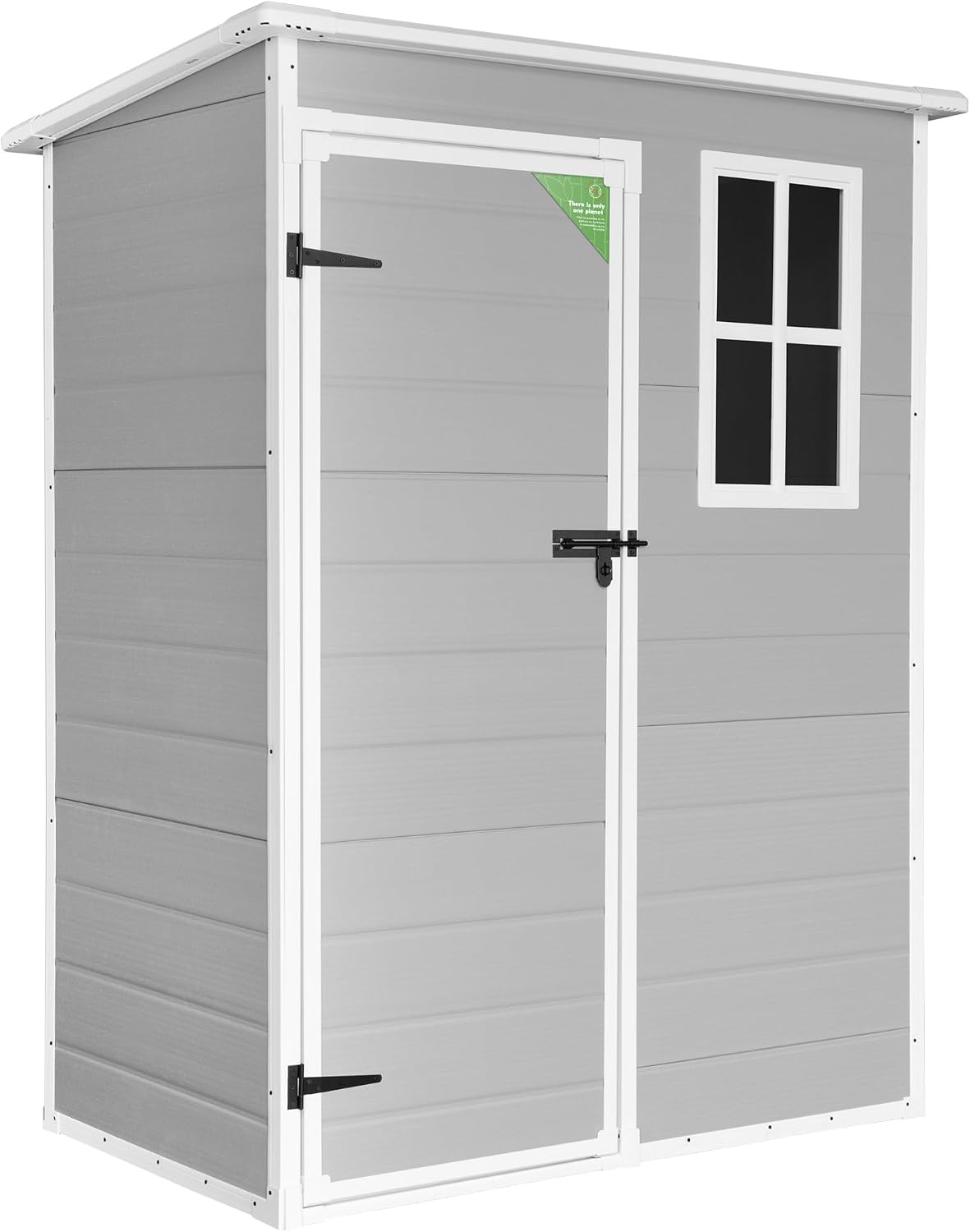 Abris de jardin wasabi – 12 mm | 1,37 m2, Gris/Blanc