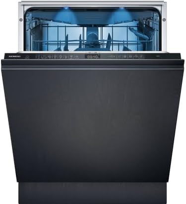 SIEMENS Lave-vaisselles standards, 60 cm – 42 db | Noir/Argent, Lave vaisselle tout integrable SN65EX08CE – 8 programmes