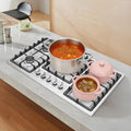 table de cuisson HIKUUER – plaque de cuisson | 86 x 51 x 9 cm, acier inoxydable 201 – tôle laminée à froid | fonte, émail – alliage de zinc | noir