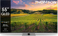téléviseur THOMSON | 55 Pouces, 139 cm – Noir/Argent | ( ) QLED Pied Central Google Smart TV, Dolby Audio – Bluetooth 5.1