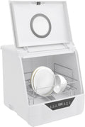 AOAPUMM Lave-vaisselles compacts, 6 l – 55 dB | 800 W, Blanc – Lave-vaisselle de table compact | commande tactile et écran LED