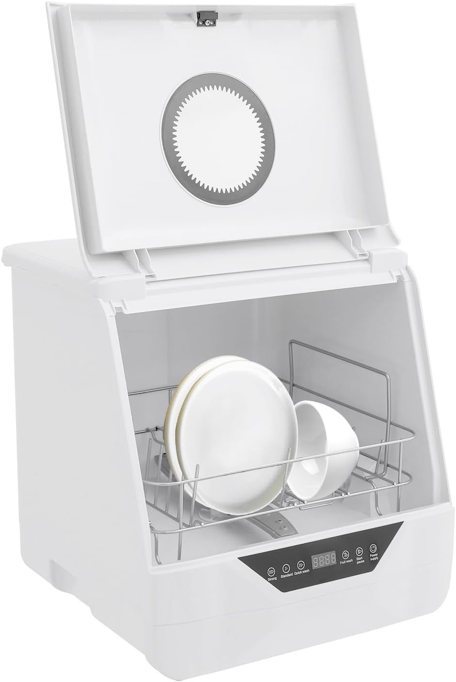 AOAPUMM Lave-vaisselles compacts, 6 l – 55 dB | 800 W, Blanc – Lave-vaisselle de table compact | commande tactile et écran LED