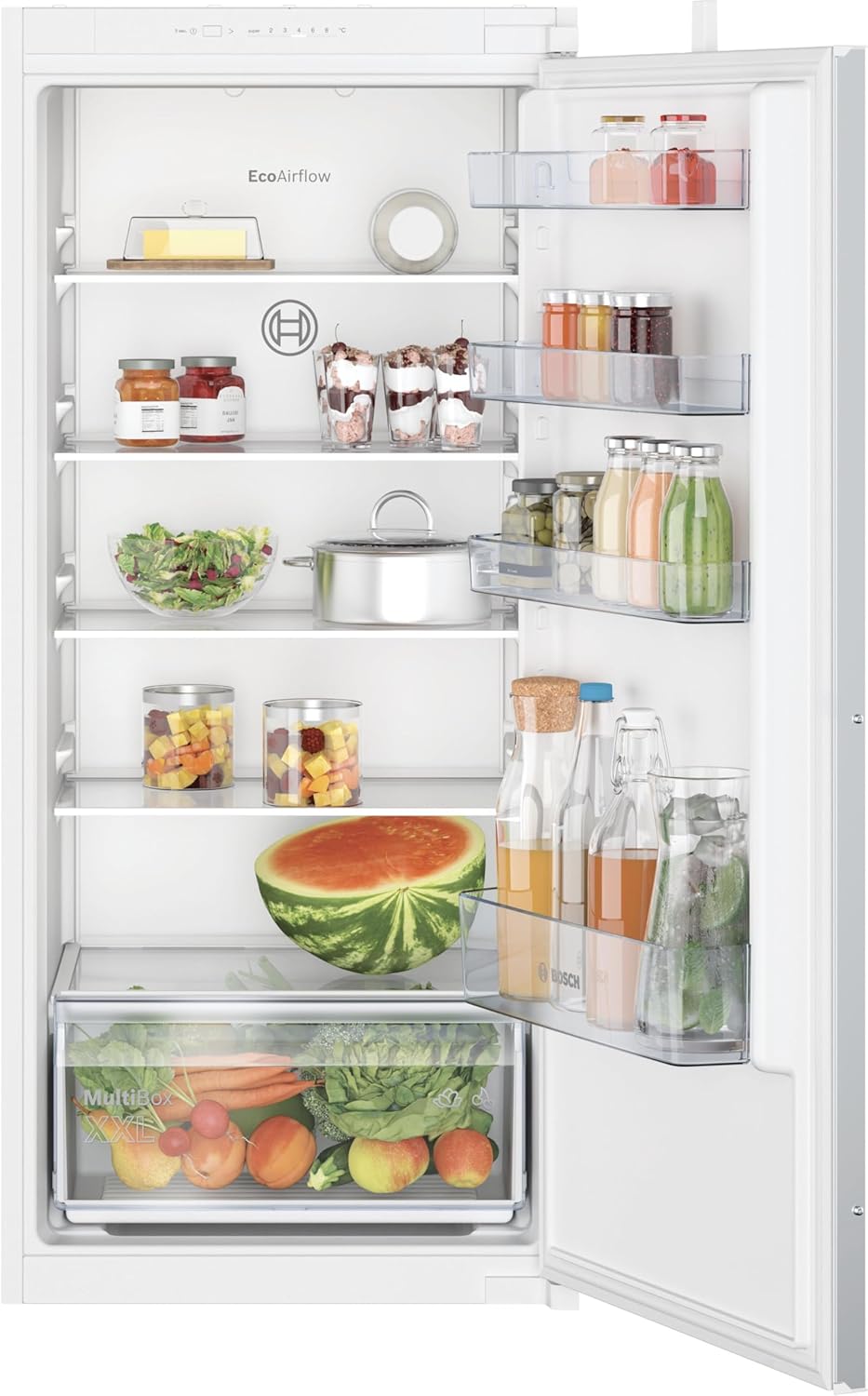 Bosch réfrigérateur, frigo – 122,1 x 54,1 cm | 204 L, Blanc – KIR41NSE0 | Encastrable