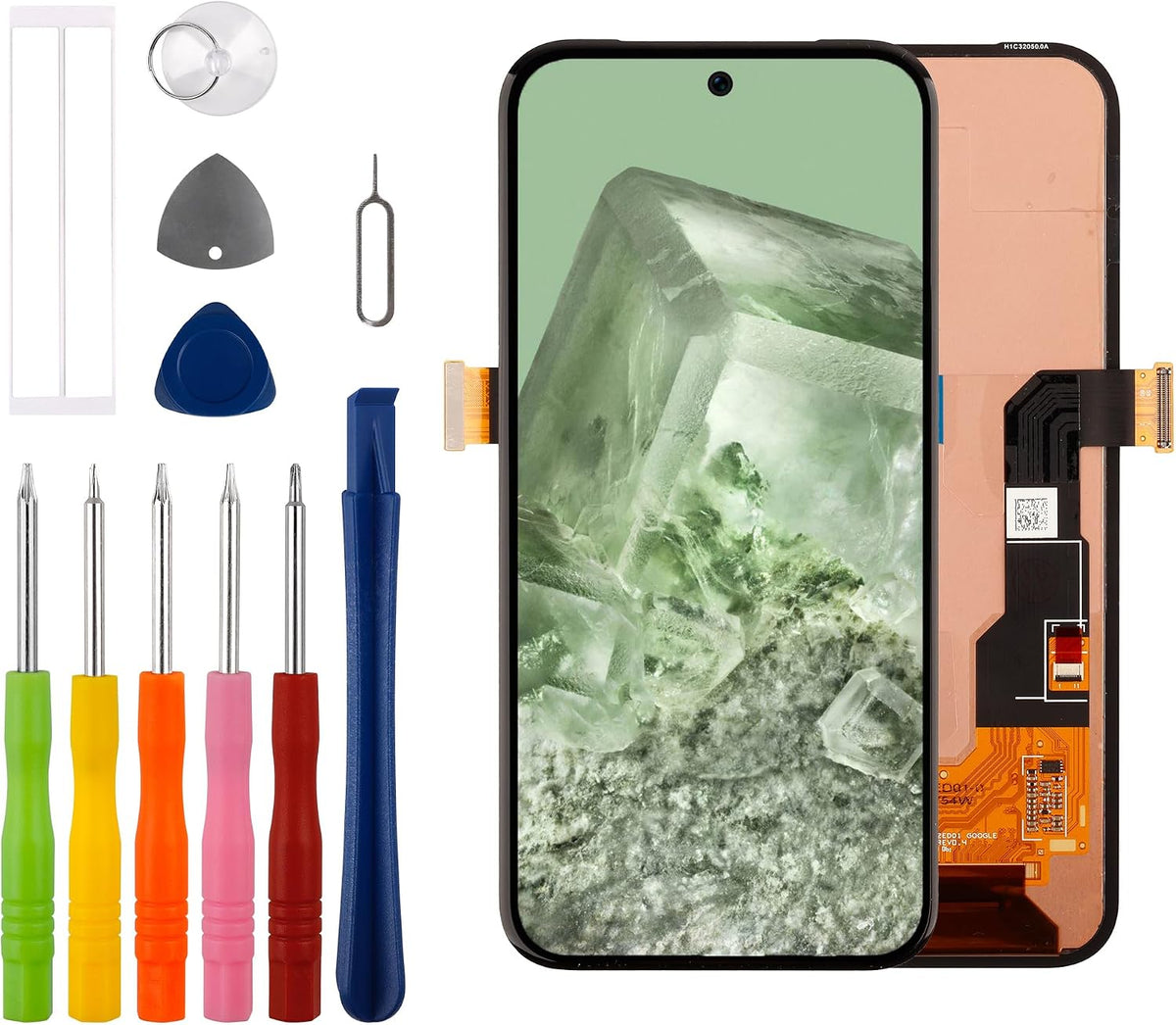 Duotipa Kits de réparation, Écran OLED compatible avec Google Pixel 8a 6 – 1' Écran LCD tactile Digitizer Montage avec kit d'outils de réparation