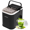 machine à glaçons Cormix – fabrique à glaçons | 120 W, 12 kg – Noir/Blanc | 8 glaçons en 6 minutes, Ice Maker avec capteur infrarouge & autonettoyage