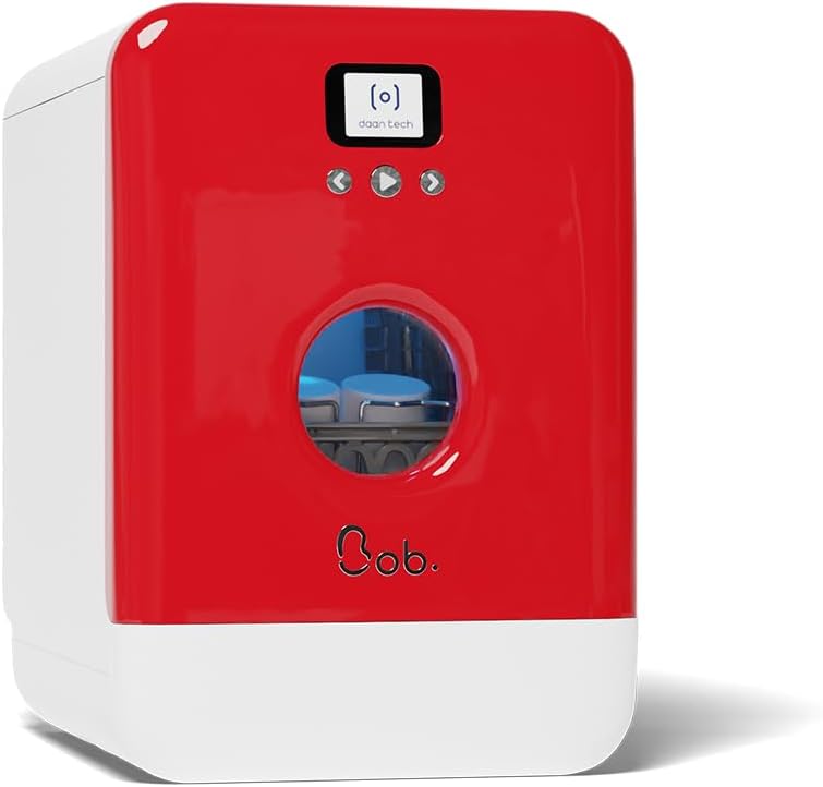 Lave-vaisselles compacts Daan Tech – 29 cm | Rouge/Blanc, Bob - Lave-vaisselle Compact 3 Couverts Encastrable - Pose Libre