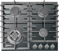 table de cuisson Kaiser – KCG 6383 Turbo | 3,8 kW, Noir/Gris – KCG 6383 plaque de cuisson à gaz sur verre noir