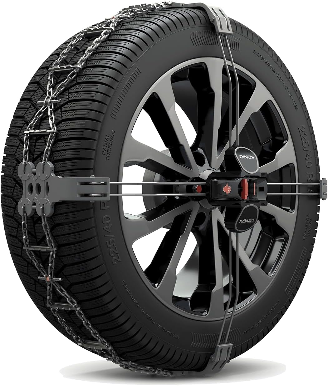 Chaînes à neige KÖNIG | Noir/Gris, K-SUMMIT K44 – Set de 2