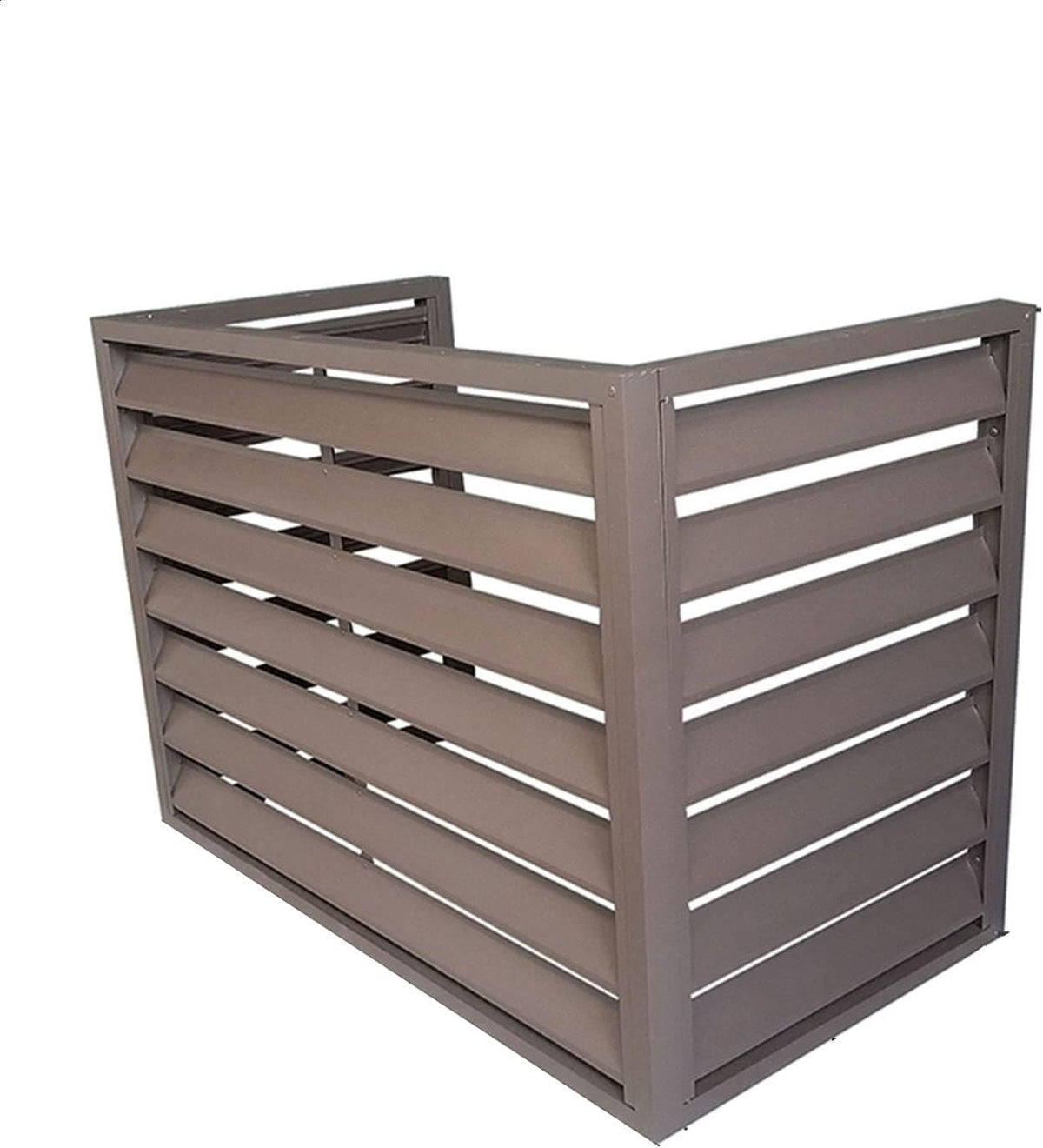 Housse cache climatiseur, Brun – de climatiseur pour unités extérieures | design en aluminium résistant aux intempéries et durable