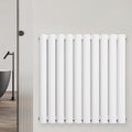 bureau blumfeldt | 707 W, 60x60 cm – Blanc | Radiateur Mural, Acier Poudré – Double Couche | Raccordement Central ½