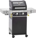 Barbecues au gaz naturel RÖSLE – Noir/Argent | Unité de barbecue à gaz VIDERO G2-S noir, gril avec 2 brûleurs en acier inoxydable