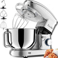 robot pâtissier Facelle | 1500 W, 6,2 L – Argent | Petit électroménager, Crochet Pétrisseur – Fouet à Fil | protection contre les éclaboussures