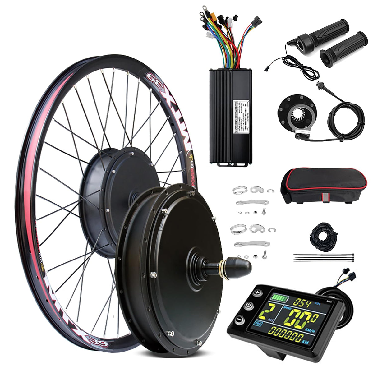 SNHMFUH Cyclisme, ≤ 55 dB – 52 V | 2000 W, 135 mm – 142 mm | Noir/Rouge