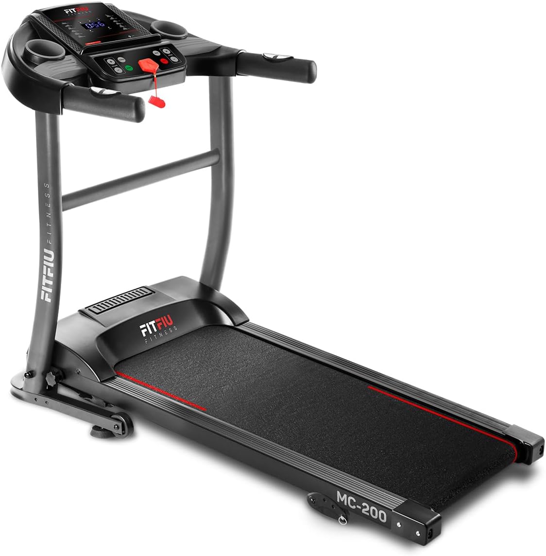 tapis de course Fitfiu Fitness | 1500 W, 40x110 cm – Noir/Rouge | Inclinaison Manuelle, 12 programmes – écran LCD
