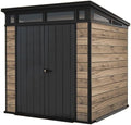 Abris de jardin Keter – 214x218x226 cm | 4,5 m2, Noir/Marron – Abri de Jardin Signature 77 - Aspect Bois