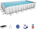 Bestway Structures pour piscines, 732 x 366 x 132 cm – Blanc | piscine hors sol rectangulaire Power Steel