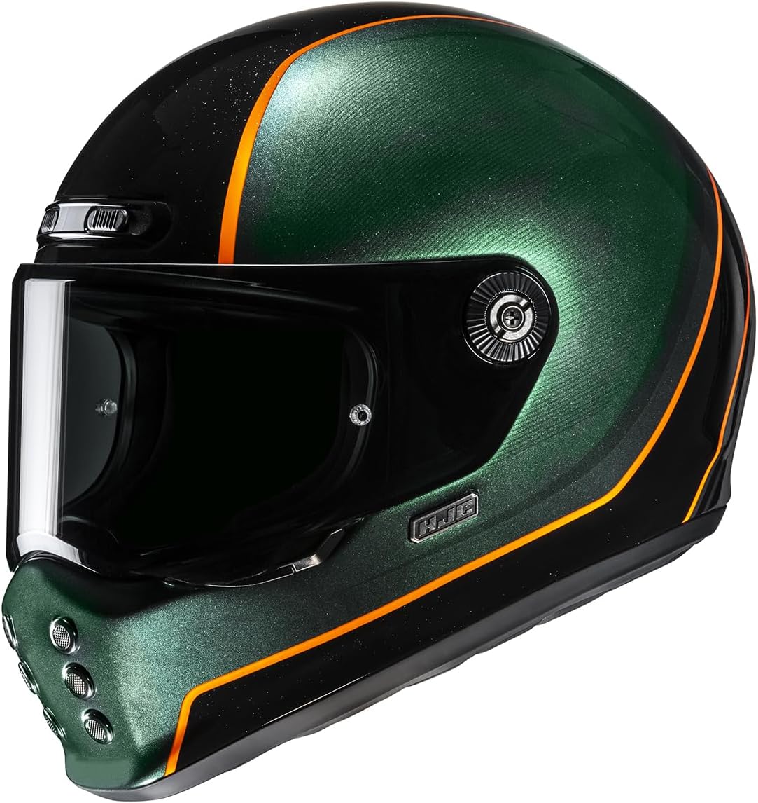 Casques intégraux HJC – Noir/Vert/Orange | Casque Moto Intégral V10 HODU MC47