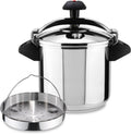 Autocuiseurs Magefesa – 10 l | Argent/Noir, Inoxtar - Autocuiseur express traditionnel de + panier – acier inoxydable 18/10