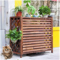 Cache cache climatiseur, climatiseur – Marron | résistant au Soleil, Design élégant en Grille (Tail