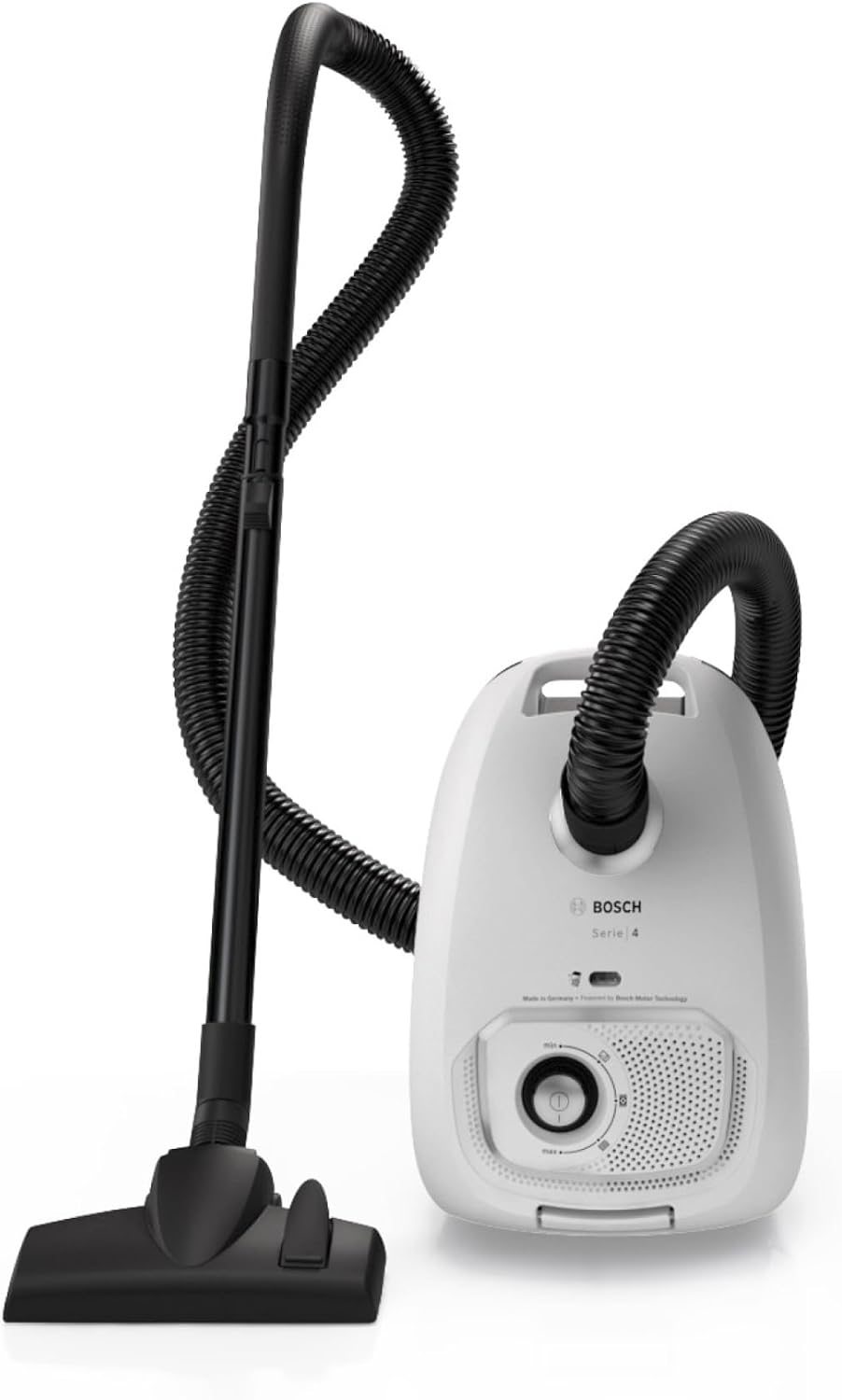 Aspirateurs traîneaux Bosch | 11 m, Blanc/Noir – aspirateur avec Sac | Rayon d'action, Sac à poussière XL – suceur pour Tissus d'ameublement