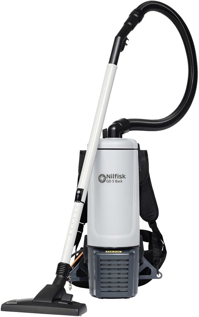 aspirateur eau et poussière Nilfisk | 780 W, 10 l – Noir/Gris/Blanc | GD10 Back HEPA EU (aspirateur industriel