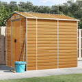 Abris de jardin Tidyard | 191x215x198 cm, acier galvanisé – marron clair | Abri de Jardin Acier galvanisé, Remise de Jardin avec Porte