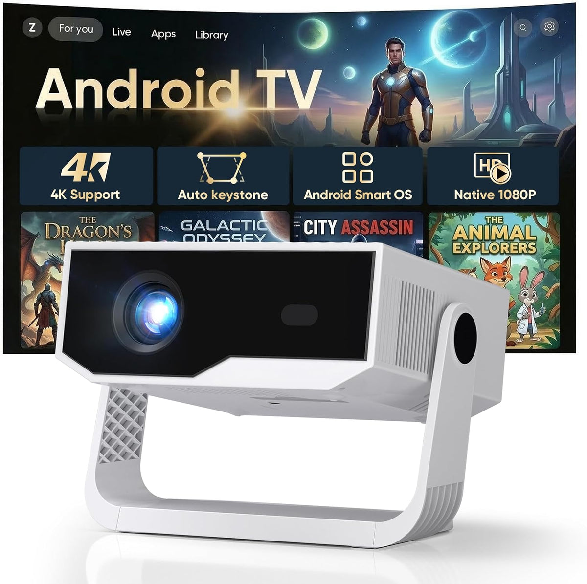 ZDK téléviseur, TV – Blanc/Noir