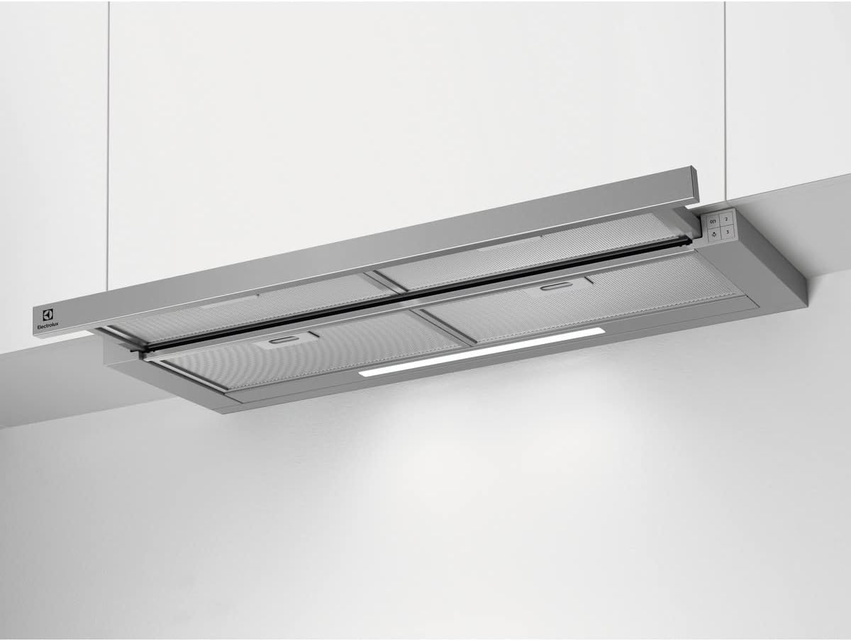 Electrolux hotte aspirante, 90 cm – Gris | LFP419X amovible, 3 vitesses – puissance maximale 440 m3/h | contrôle des boutons