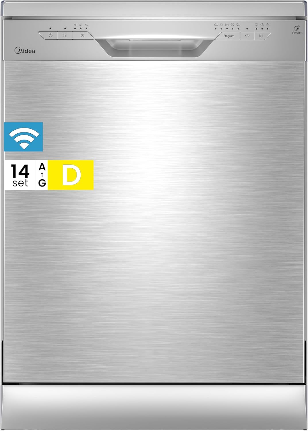 Midea Lave-vaisselles standards, 47 dB – Argent | SF 3.60N PRO Lave-vaisselle, 14 places – Lave-vaisselle avec WiFi