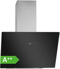 Bomann hotte aspirante, 60 cm – Noir/Argent | à recirculation ou à aspiration, Capot libre 9 niveaux de puissance
