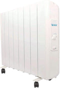 farho Radiateurs, 1330 W – Blanc | Radiateur électrique à inertie fluide, Eco R Ultra 08 Eléments – Analogique