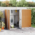 Abris de jardin Gecheer | 225x89x161 cm, acier galvanisé – métal | marron, Abri à Outils de Jardin Acier galvanisé