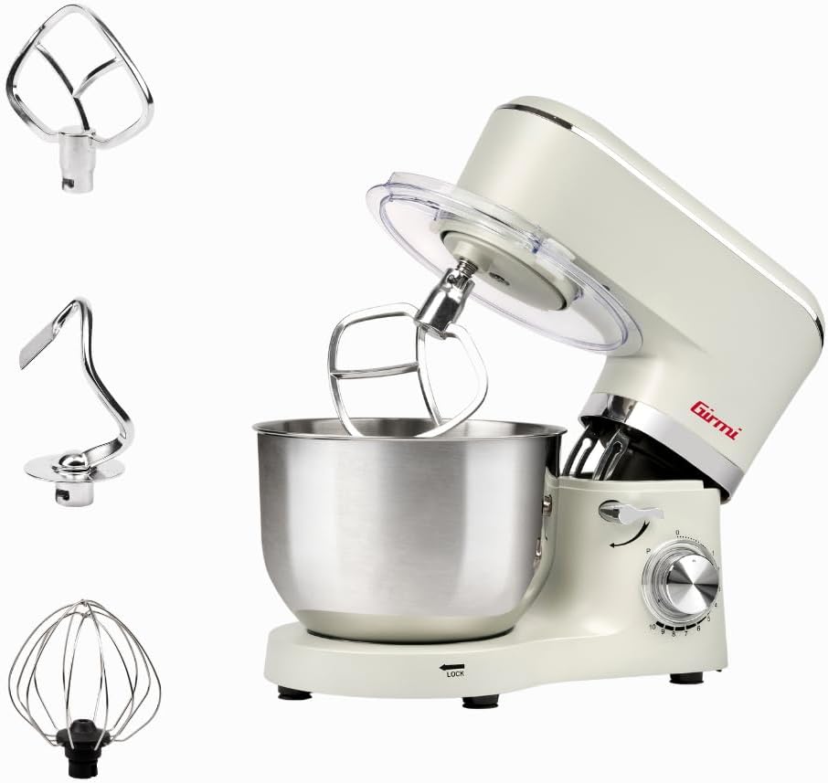 robot pâtissier Girmi | 6 Litres, 2,4 kg – 1500 W | Crème, IM47 Planétaire – Jusqu'à de Pâte | Fonction Pulse