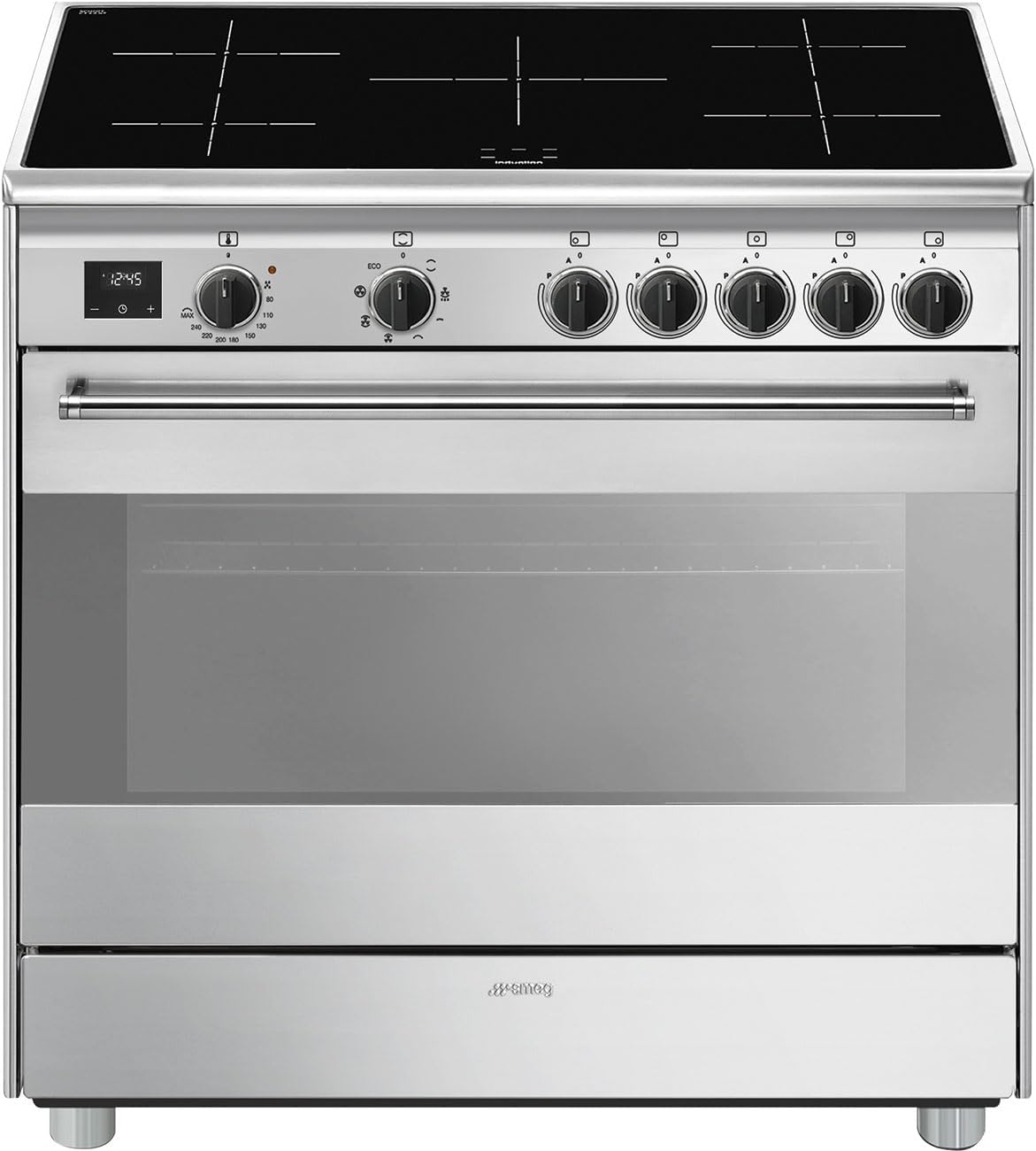 table de cuisson Smeg | plaque de cuisson, 90 x 60 cm – inox | acier inoxydable, BG91IX2 Plaque à induction – four électrique multifonction